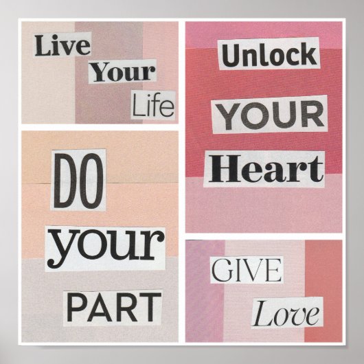 ピンクコラージュのポスター ポスター (正面)