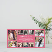 ピンクコラージュ | 結婚サンキューカード サンキューカード (スタンド正面)