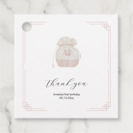 ピンクコリアドルジャンチスクエアメッセージカード フェイバータグ