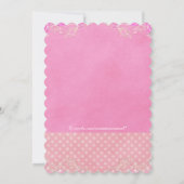 ピンクコルセットブライダルシャワー 招待状 (裏面)