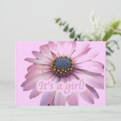 ピンクコレオプシスデイジー女の子ベビー発表 案内状 (スタンド正面)