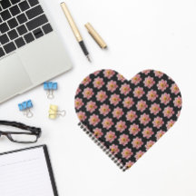 ピンクコレットダリアフローラルパターンオンブラック