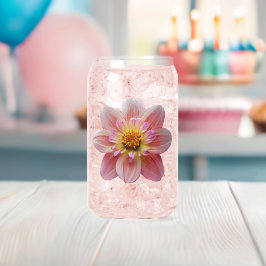 ピンクコレットダリア開花フローラ ガラス缶