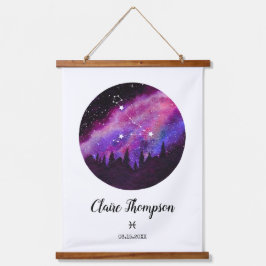 ピンクコンステレーション魚座占星術サインギフト 吊り下げ型タペストリー