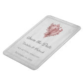 ピンクコンチシェル日付磁石を保存 マグネット (左側)