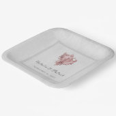 ピンクコンチシェル結婚の紙プレート ペーパープレート (傾斜あり)