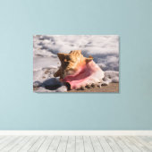 ピンクコンチシェル キャンバスプリント (インサイチュ (ウッドフロア))