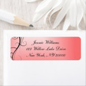 ピンクコンテンポラリーと黒のベクトルのグラデーション ラベル (インサイチュ)