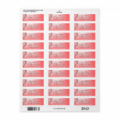 ピンクコンテンポラリーと黒のベクトルのグラデーション ラベル (フルシート)