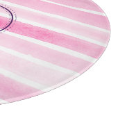 ピンクコンテンポラリーの水彩模様といかり カッティングボード (角)