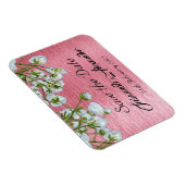 ピンクコンテンポラリーの結婚式の日付を保存 マグネット (右側)