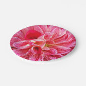 ピンクコンテンポラリー花の写真 ペーパープレート (アングル)