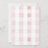 ピンクコンバーチブルパームツリーガール誕生日 招待状 (裏面)