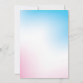 ピンクコンバーチブルビーチ誕生日 招待状 (裏面)