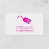 ピンクコンピュータマウス 名刺 (裏面)