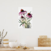 ピンクコンフォローアーツプリント ポスター (キッチン)