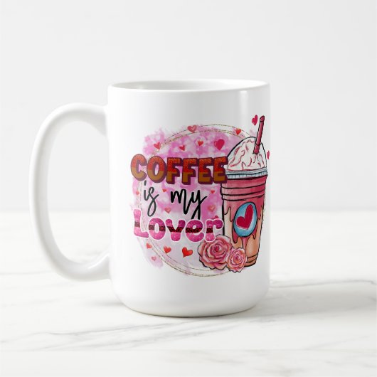 ピンクコーヒーは私の恋人 コーヒーマグカップ (左)