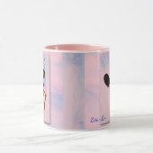 ピンクコーヒーマグのバレリーナ マグカップ (中央)