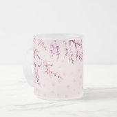 ピンクコーヒーマグ フロストグラスマグカップ (正面左)