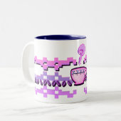 ピンクコーヒー豆フェア島 ツートーンマグカップ (正面左)