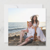 ピンクコーラルウォーター結婚カラーフローラ 招待状 (裏面)