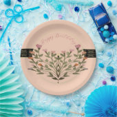 ピンクコーラルパステル ペーパープレート (パーティー)