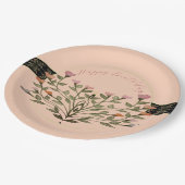 ピンクコーラルパステル ペーパープレート (アングル)