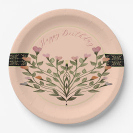 ピンクコーラルパステル ペーパープレート