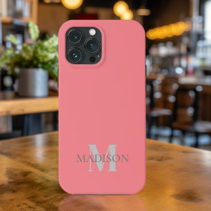 ピンクコーラルパーソナライズされた iPhone 13 PRO MAXケース