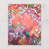 ピンクコーラルブルー抽象芸術ピクセル化スクラップブック紙 (正面)