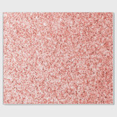 ピンクコーラルライトパステルスパークルグリッター きらきら光る ラッピングペーパー (フラット)