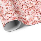 ピンクコーラルライトパステルスパークルグリッター きらきら光る ラッピングペーパー (ロールコーナー)