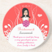 ピンクコーラルロングブラックヘアブリーズメイドガウンCoaster コースター (正面)