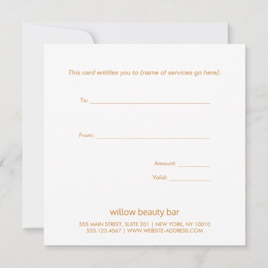 ピンクコーラルロータスマンダラフラワーギフト券 (裏面)