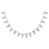 ピンクコーラル先住民抽象芸術アステカボホベビーガール バンティングフラッグ (全)