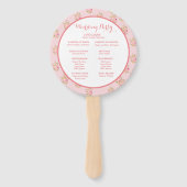 ピンクコーラル結婚フローラ詳細ハンドファン ハンドファン (裏面)