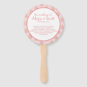 ピンクコーラル結婚フローラ詳細ハンドファン ハンドファン (正面)