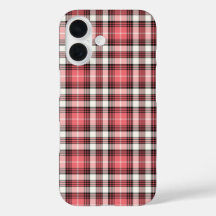 ピンクコーラル、白黒のガーリー格子縞