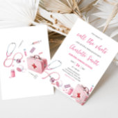 ピンクコール看護卒業式パーティー 招待状