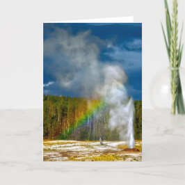 ピンクコーンゲイザーイエローストーンパークサンキューカード サンキューカード