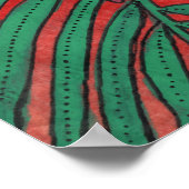 ピンクコーンジンジャーアルピニアトロピカルフラワーズフローラP ポスター (角)