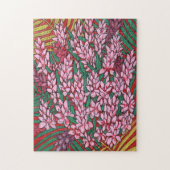 ピンクコーンジンジャーアルピニア熱帯花フローラ ジグソーパズル (縦)
