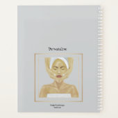 ピンクコーン花マッサージセルフケアフローラジャーナル プランナー手帳 (裏面)