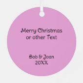 ピンクゴアーガイルルフロパーソナライズされたーバー メタルオーナメント (裏面)