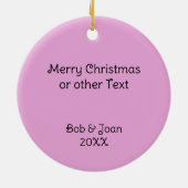 ピンクゴアーガイルルフ恋人パーソナライズされたオーナメント セラミックオーナメント (裏面)