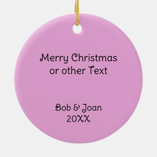 ピンクゴアーガイルルフ恋人パーソナライズされたオーナメント セラミックオーナメント (裏面)