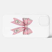 ピンクゴシックドクロの弓型ケース かわいい カワイイ パステルグランジ Case-Mate iPhoneケース (裏面 (横))