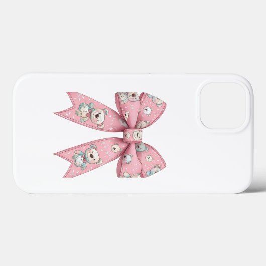 ピンクゴシックドクロの弓型ケース かわいい カワイイ パステルグランジ Case-Mate iPhoneケース (裏面 (横))