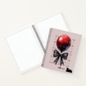 ピンクゴシックバルーンブラックキャットボウコケットハロウィーン ノートブック (内部)