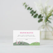 ピンクゴモダンルフベビーシャワー エンクロージャーカード (スタンド正面)